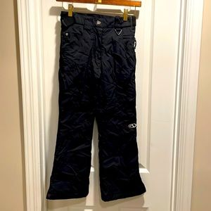 Marker boy girl black junior 8 ski pants snowboard snap waist zip leg